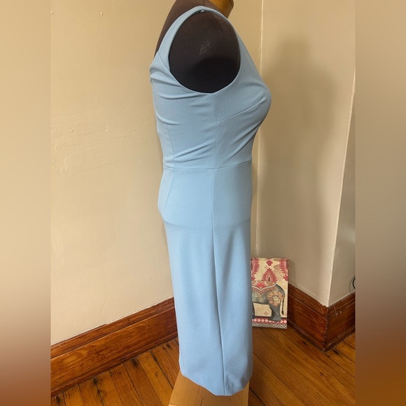 Betsey Johnson Blue Sleeveless Knee Length Sheath Dress Size 6 - Picture 2 of 8